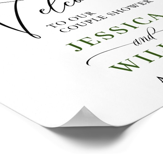 Elegant Lemons Greenery WELCOME COUPLE SHOWER Post Poster (Hoek)