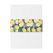 Elegant Lemons op de marine Uitnodigingen Wikkel (Achterkant Voorbeeld)