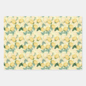 Elegant Lemons op Geel Inpakpapier Vel (Voorkant 3)