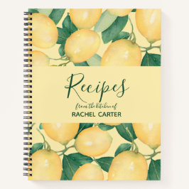 Elegant Lemons Personalized Recipe Notitieboek
