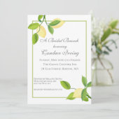 Elegant Lemons Vrijgezellenfeest Brunch Uitnodigin Kaart (Staand voorkant)