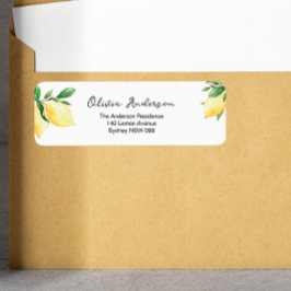 Elegant Lemons Vrijgezellenfeest Return Address La Etiket