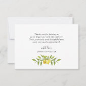 Elegant Lemons Waterverf Greenery Bedankkaart (Achterkant)