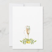 Elegant Lemons Waterverf Greenery BRUNCH & BUBBLY Kaart (Achterkant)