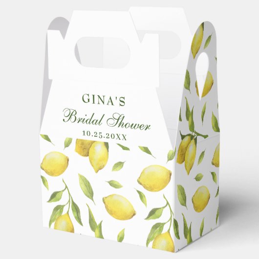 Elegant Lemons Waterverf Greenery VRIJGEZELLENFEES Bedankdoosjes (Geopend)