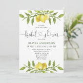 Elegant Lemons Waterverf Greenery VRIJGEZELLENFEES Kaart (Staand voorkant)