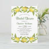 Elegant Lemons Waterverf Greenery VRIJGEZELLENFEES Kaart (Staand voorkant)