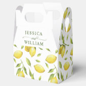 Elegant Lemons Waterverf Greenery Wedding Bedankdoosjes (Geopend)