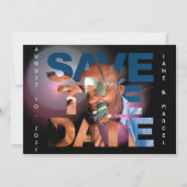 Elegant Lens Flare Wedding Photo Save the Date (Voorkant)