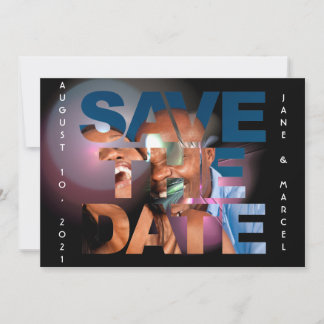 Elegant Lens Flare Wedding Photo Save the Date