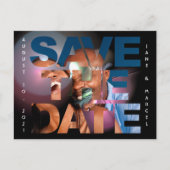 Elegant Lens Flare Wedding Photo Save the Date Briefkaart (Voorkant)