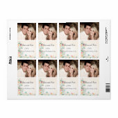 Elegant, Lente Bloemen, Trouw Wijn, Op Maat Etiket (Full Sheet)