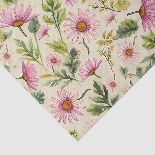 Elegant lente bloemenpapier tissuepapier (Detail)