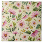 Elegant lente bloemenpatroon tegeltje (Voorkant)