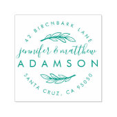 Elegant lente bruiloft paar's retour adres  zelfinktende stempel (Design)