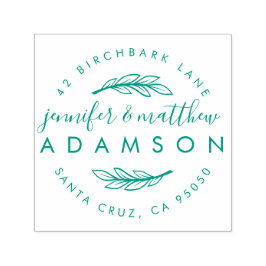 Elegant lente bruiloft paar's retour adres  zelfinktende stempel