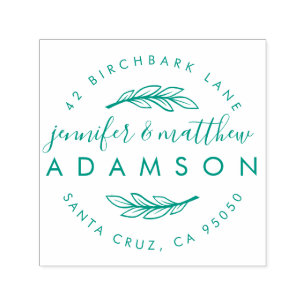 Elegant lente bruiloft paar's retour adres  zelfinktende stempel