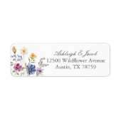 Elegant Lentebloem Bruiloft Retouradres Etiket (Voorkant)