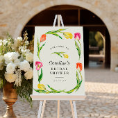 Elegant lentebloem tulp bruiloftsshower bord poster