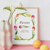 Elegant lentetulp bruiloft favorieten bord poster