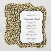 Elegant Leopard Animal Print Vrijgezellenfeest Kaart (Voorkant / Achterkant)