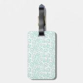 Elegant Leopard Bow & Diamond Personalized Girly Bagagelabel (Achterkant verticaal)