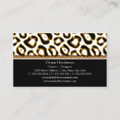 Elegant Leopard en Lace Visitekaartje (Achterkant)
