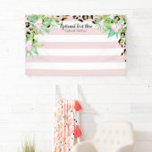 Elegant Leopard Gold en Roze Vinyl Party Backdrop Spandoek (Insitu)