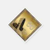 Elegant Leopard Gold High Heel 50e verjaardagsfees Servet (Hoek)