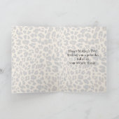 Elegant Leopard Jewel Moederdag Greeting Kaart (Binnen)
