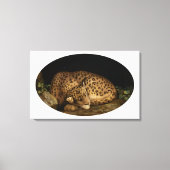 Elegant Leopard  Klassieke Kunst Canvas Afdruk (Voorkant)