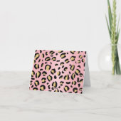 Elegant Leopard Note Kaart Pink and Gold (Achterkant)