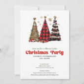 Elegant leopard print Christmas tree holiday card Kaart (Voorkant)