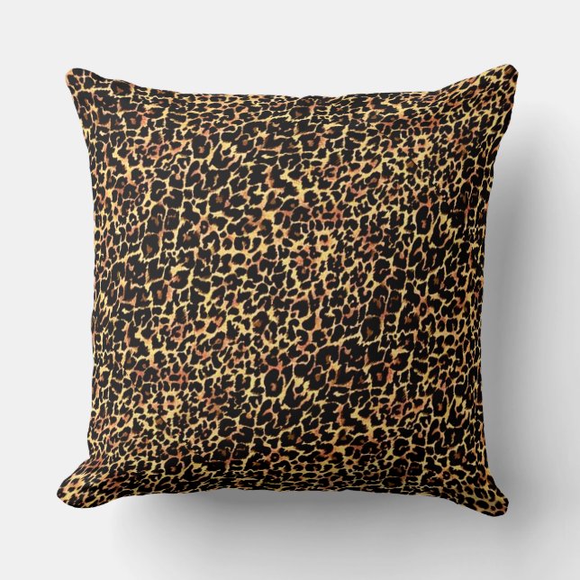 Elegant Leopard Print Kussen (Voorkant)