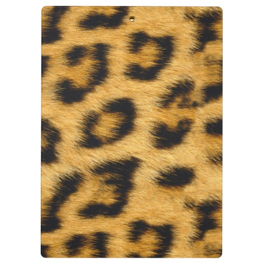 Elegant Leopard Print Monogram - Klembord (Achterkant)