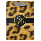 Elegant Leopard Print Monogram - Klembord (Voorkant)