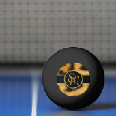 Elegant Leopard Print Monogram - Ping Pong Ball (Net)