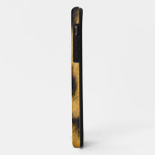 Elegant Leopard Print Monogram Script iPhone Case (Achterkant/links)