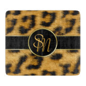 Elegant Leopard Print Monogram - Snijbord Snijplank (Voorkant)