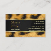 Elegant Leopard Print Monogram - Visitekaartje (Achterkant)