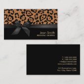 Elegant Leopard Print Personal Shopper Visitekaartje (Voorkant / Achterkant)