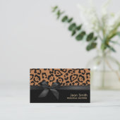Elegant Leopard Print Personal Shopper Visitekaartje (Staand voorkant)