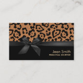 Elegant Leopard Print Personal Shopper Visitekaartje (Voorkant)