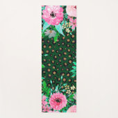 Elegant Leopard Print Pink Floral Green Design Yogamat (Voorkant)