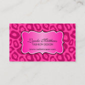 Elegant Leopard Print Visitekaartje (Voorkant)