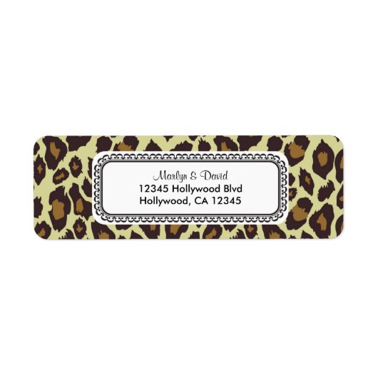 Elegant Leopard retour adres label (Voorkant)
