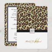 Elegant Leopard Wedding Invitation Kaart (Voorkant / Achterkant)