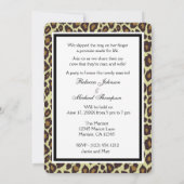Elegant Leopard Wedding Invitation Kaart (Achterkant)