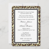 Elegant Leopard Wedding Invitation Kaart (Achterkant)