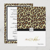 Elegant Leopard Wedding Invitation Kaart (Voorkant / Achterkant)